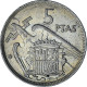 Espagne, Caudillo And Regent, 5 Pesetas, 1957 (60), Cupro-nickel, TTB+, KM:786 - 5 Pesetas