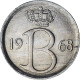 Belgique, 25 Centimes, 1968, Bruxelles, Cupro-nickel, TTB+, KM:154.1 - 25 Centimes