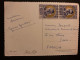 CP ROMA Pour La FRANCE TP BEATVS PIVS PPX 6 Paire OBL.MEC.14 IV 1953 - Cartas & Documentos