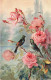 FLEURS - Des Roses Et Des Oiseaux Au Bords D'un étang - Carte Postale Ancienne - Flowers