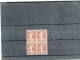 N°138 -10c ROUGE (IA) BLOC DE 4 N** AU 2 -POINT SUR LE 0 DE 10c  -AU 4  O De 10c INCOMPLET - Unused Stamps