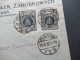 Polen 1926 Umschlag Bank Zwiazku Spolek Zarobkowyach Poznan / Posen Einschreiben Gest. R-Zettel Poznan 1. - Briefe U. Dokumente