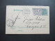 DR Germania GA 1903 Fragekarte Mit Flaggenstempel Mannheim 1 Nach Evingsen In Westfalen Mit K1 Ank. Stempel Evingsen - Cartes Postales