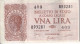 BILLETE DE ITALIA DE 1 LIRA  BIGLIETO DI STATO DEL AÑO 1944  (BANKNOTE) - Italia – 1 Lira