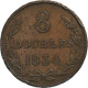 Guernesey, 8 Doubles, 1834, TTB, Cuivre, KM:3 - Guernsey