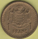 MONACO - 1 FRANC 1945 - 1922-1949 Louis II.