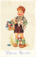 FÊTES ET VOEUX - Nouvel An - Un Enfant Avec Des Petits Chiots - Colorisé - Carte Postale Ancienne - Nouvel An