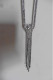 Neuf - Long Collier Sautoir Marque Eifel Style Art Deco Métal Argenté & Cristaux Strass - Colliers/Chaînes
