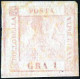 * 1858, 1 Gr. Rosa Chiaro I Tavola, Nuovo Con Gomma Originale, Firmata ED, Cert. Raybaudi, Sass. 3 / 3500,- Michel 2 - Neapel