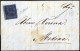 Cover 1857, Lettera Da Parma Del 30.10 Per Modena Affrancata Con 40 C. Azzurro Con Margine Di Foglio A Sinistra, Cert So - Parme