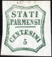 * 1859, Governo Provvisorio, 5 C. Verde Azzurro (I Composizione) Nuovo Con Gomma Originale, Firmato Oliva, Cert. Oro Ray - Parme