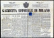 Cover 1853, Giornale "Gazzetta Ufficiale Di Milano" Affrancato Con 9 C. Azzurro Annullato Con Bollo Muto A "griglietta"  - Parme