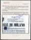 Cover 1853, Giornale "Gazzetta Ufficiale Di Milano" Affrancato Con 9 C. Azzurro Annullato Con Bollo Muto A "griglietta"  - Parme