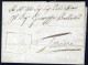 Cover 1819/25, "Cavallini", Cinque Lettere, Due Con Effigie In Azzuuro (non Leggibile 25 C.) Tre Con Impressione A Secco - Sardinië