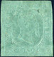 * 1853, II.a Emissione 5 Cent. Verde, Nuovo Con Piena Gomma Originale, Buoni Margini, Ma Leggermente Assottigliato; Fran - Sardinië