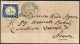 Cover Premosello D.c.C In Azzurro Su Lettera Del 7.1.1861 Per Novara Affrancata Con 20 C. Azzurro IV Di Sardegna, Punti  - Sardinia