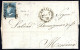 Cover 1859, 2 Gr. Azzurro, I Tavola, "Ritocco 7", Su Lettera Da Catania 22.7.1859 Per Messina, Splendida (Sass. 6-Rit.7) - Sizilien