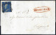 Cover 1859, Lettera Da Mazzara (ovale C. F. Rosso Punti 8) Del 22.1 Per Trapani Affrancata Con 2 Gr. Azzurro Oltremare I - Sicilia