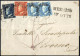 Cover 1859, Lettera Del 17.10.1859 Da Messina A Livorno Affrancata Per Il Trasporto Via Mare Sino Al Porto Con Due Esemp - Sicily