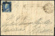 Cover CASTROGIOVANNI, Ovale S.f. Su Lettera Del 12.6.1859 Per Palermo, Affrancata Con 2 Grana Azzurro Oltremare, Carta D - Sizilien