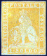 * 1851/52, 1 S. Giallo Limone Su Azzurro, Nuovo Con Parte Di Gomma Originale, Filigrana 1, Cert. Enzo Diena (piccola Fal - Tuscany