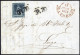 Cover 1854/58, Due Lettere, Una Con 6 Cr. Ardesia Su Grigio Da Livorno Il 14.3.1854 Per Lugo E L'altra Con 2 Cr. Azzurro - Toskana