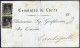 Cover 1859, Circolare Da Lucca Il 28.11 Per Cantagallo Affrancata Con Coppia Verticale 1 Q. Nero, Filigrana 2, Firmata E - Toscana