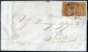 Cover 1858, Lettera Da Castelfiorentino Il 22.4 Per Prato Affrancata Con Due 1 S. Ocra, Filigrana 2, Firmata Grioni, Cer - Tuscany