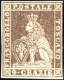 * 1859, Governo Provvisorio 9 Crazie Bruno Lillaceo Su Carta Bianca, Nuovo Con Piena Gomma Originale, Splendido Esemplar - Toskana