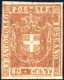 * 1860, Stemma Di Savoia, 80 C. Carnicino, Nuovo Con Gomma Originale, Cert. Enzo Diena, Sass. 22 / 75000,- Mi. 22 - Toscane