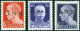 ** 1944, 20 C. Carminio, 50 C. Violetto E 1. L. Violetto Con La Soprastampa "G.N.R." (BR), Il Primo Con Punto Piccolo Do - Altri & Non Classificati