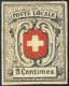 * 1851, 5 C Grauschwarz/dunkelzinnoberrot Ungebraucht Mit Vollem Originalgummi, Atteste Moser, A Diena Und Rellstab, Mi. - Sonstige & Ohne Zuordnung