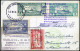 Cover 1933, "Chicagofahrt 1933", Zeppelinkarte Und Eingeschriebener Brief Von Paraguay Nach Friedrichshafen Bzw. Frankfu - Paraguay