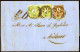 Cover 1862, Lettera Da Adria (C3 Punti 3) Del 6.10 Per Milano Affrancata Con 10 S. Bruno (dentellatura Fortemente Sposta - Lombardije-Venetië