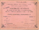 Compagnie Générale Des Voitures à Paris - Carte D'Entrée Pour L'Assemblée Générale 28 Avril 1902 - Auto's