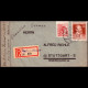 Alliierte Besetzung 1948: Brief, Einschreibebrief Provis. R-Zettel | Portostufen, Oberrand | Bartenstein, Stuttgart - Libya