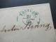 Altdeutschland Hannover Blauer Stempel K2 Tostedt Nach Hollenstedt Und Rücks. Blauer Stempel Ra2 Buxtehude - Hanover