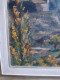 Delcampe - R. SORREL Huile Sur Toile Marouflée Sur Carton "Paysage De Montagne Rivière Et Ferme" Encadrée - Oils