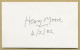 Henry Moore (1898-1986) - English Sculptor - Rare Signed Card 1982 + Photo - COA - Pittori E Scultori