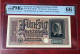 Germany/Occupied Territories 50 Reichsmark 1940-45 P-R140 Graded 66 EPQ Gem Uncirculated By PMG - 50 Reichsmark