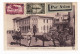 Carte Postale Maroc 1932 Casablanca Banque Morocco Peyriac Minervois Aude Poste Aérienne #32 Surcharge 1F - Luftpost