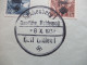 Delcampe - 1938 Böhmen Und Mähren / Lokalausgabe Mährisch Ostrau Mi.Nr.14 Und 15 "Wir Sind Frei" Stempel Reichenberg 1 Heil Hitler - Brieven En Documenten