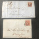 2 GB Penny Red Imperf Covers Penny Black Type Post Mark Details Written In Can Be Sent All To Somerset GB - Storia Postale