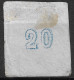 GREECE Plateflaw 20CF2 In 1871-72 Large Hermes Head Inferior Paper Issue 20 L Sky Blue Vl. 48  / H 35 A Position 18 - Variétés Et Curiosités