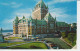 Château Frontenac Vue De L'entrée Des Clients Et Coté. Québec Canada Vintage Bus Voitures Parc Animation Fleuve 2 Sc - Québec - Château Frontenac