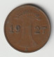 DEUTSCHES REICH 1927 A: 1 Reichspfennig, KM 37 - 1 Renten- & 1 Reichspfennig