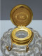 -RARE ANCIEN ENCRIER CRISTAL GODRONS Essuie-plumes GD Baccarat? PORTE PLUME    E - Calamai