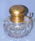 Delcampe - -RARE ANCIEN ENCRIER CRISTAL GODRONS Essuie-plumes GD Baccarat? PORTE PLUME    E - Inkwells