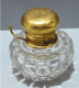 Delcampe - -RARE ANCIEN ENCRIER CRISTAL GODRONS Essuie-plumes GD Baccarat? PORTE PLUME    E - Tinteros