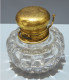 Delcampe - -RARE ANCIEN ENCRIER CRISTAL GODRONS Essuie-plumes GD Baccarat? PORTE PLUME    E - Calamai